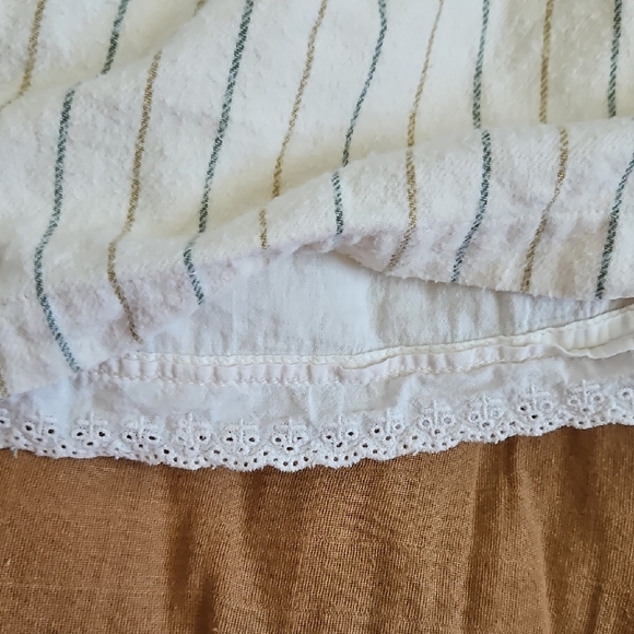 Little Cotton Clothes Charming White and Blue Striped Kids Dress - Picture 5 of 7